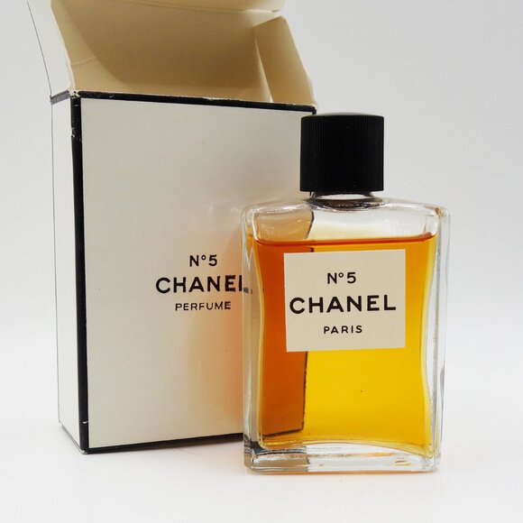 Vintage Chanel No 5 Perfume 1oz/ Size 7 with Original Box - Picture 1 of 8